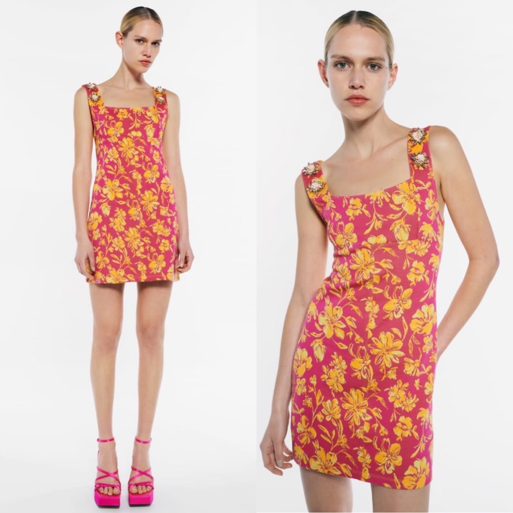 🔥FINAL SALE🔥 ZARA JEWEL JACQUARD DRESS
